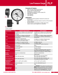 Thumbnail of document Data Sheet - PLP Low Pressure Gauge